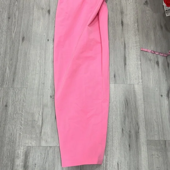 Helsa Tech Gabardine Long Strapless Dress in Very Pink - Picture 7 of 13